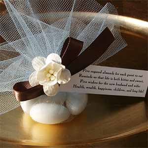 Jordan Almond Favors with Traditional Saying or Personalized Tag, Ribbon, Tulle, and Embellishment - DIY Kit
