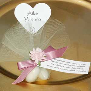 Jordan Almond Favor with Place Card, Traditional Saying or Personalized Tag, Ribbon, Tulle, and Embellishment - DIY Kit